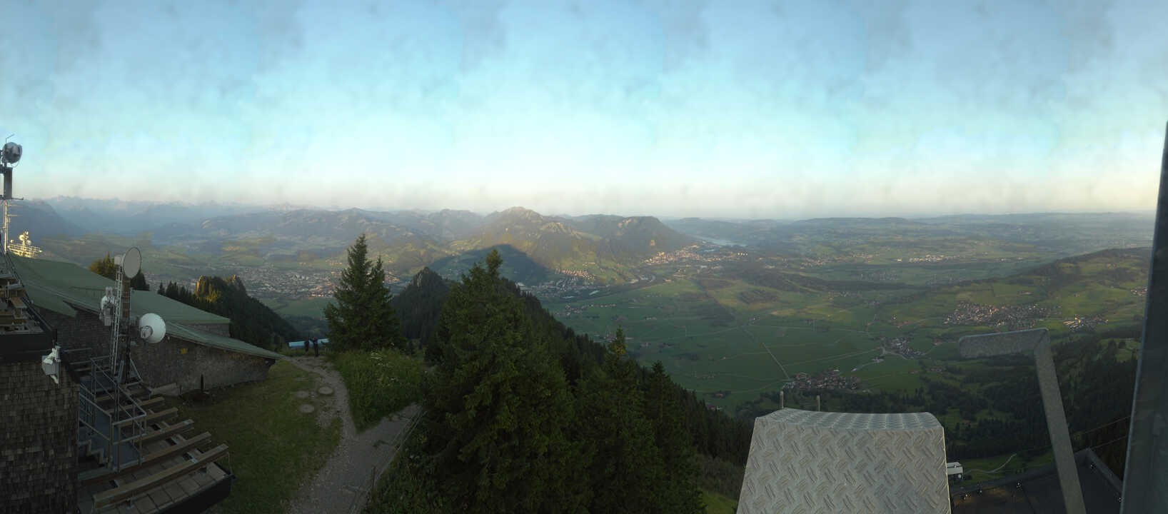 Archiv Foto Webcam Grünten - Ausblick auf Sonthofen und Immenstadt