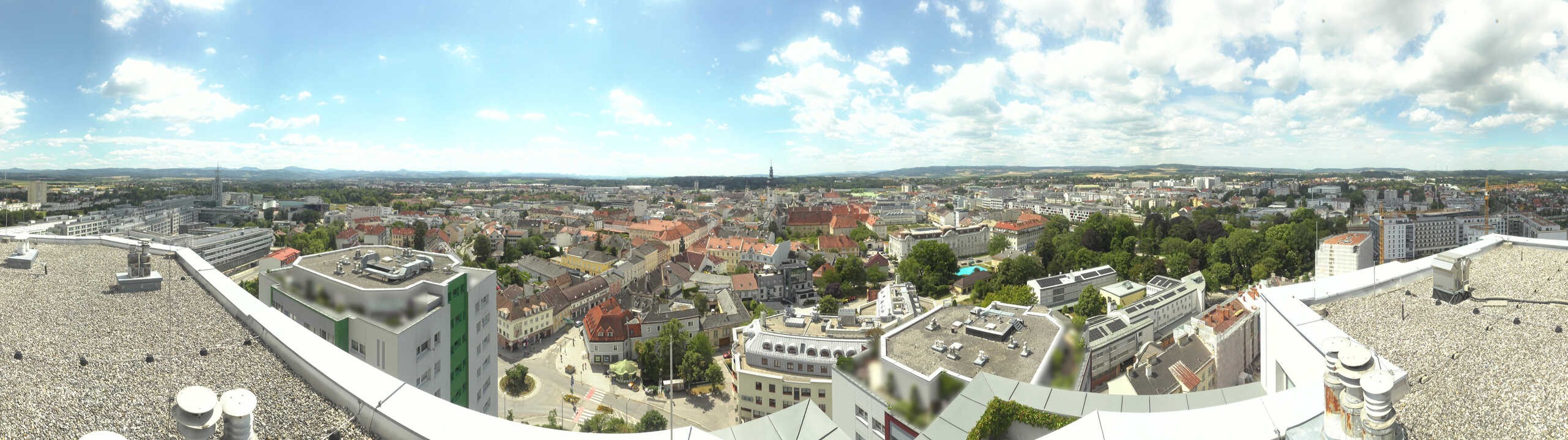 Archiv Foto Webcam St. Pölten - Blick über die Stadt