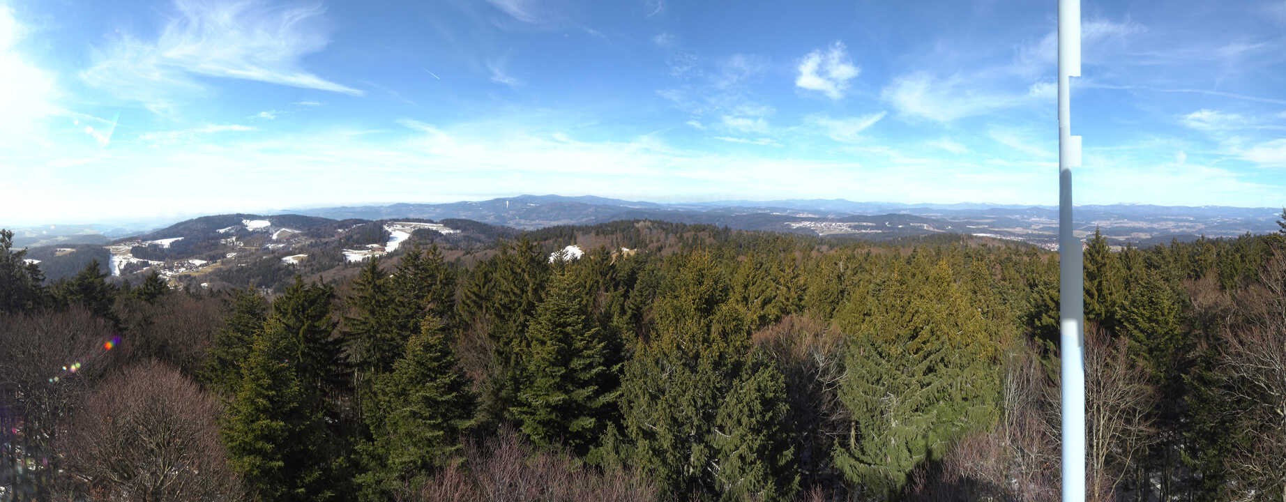 Archived image Webcam Lookout tower at Brotjacklriegel