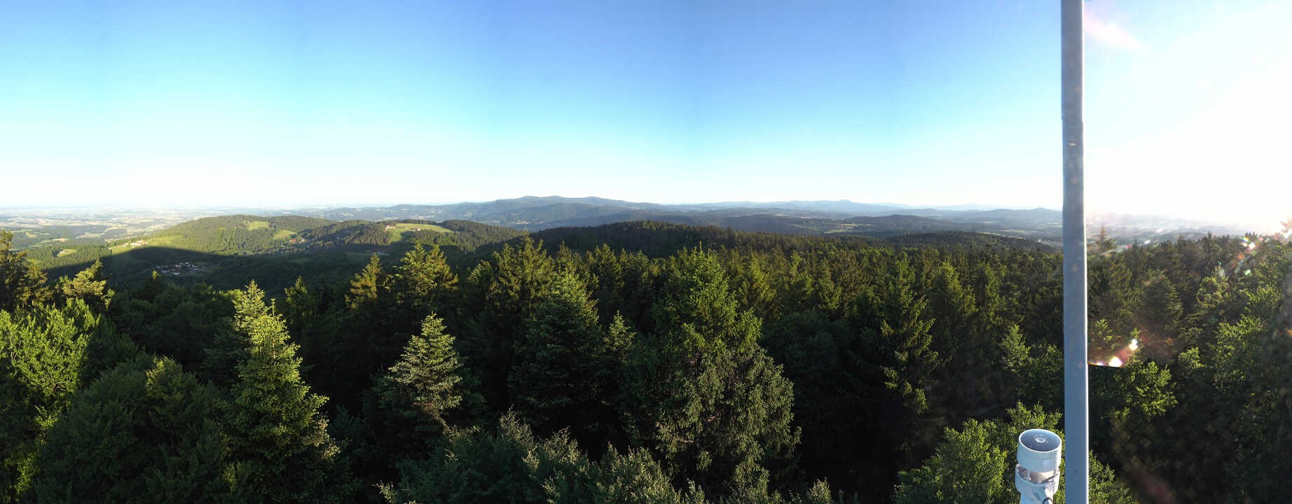 Archived image Webcam Lookout tower at Brotjacklriegel