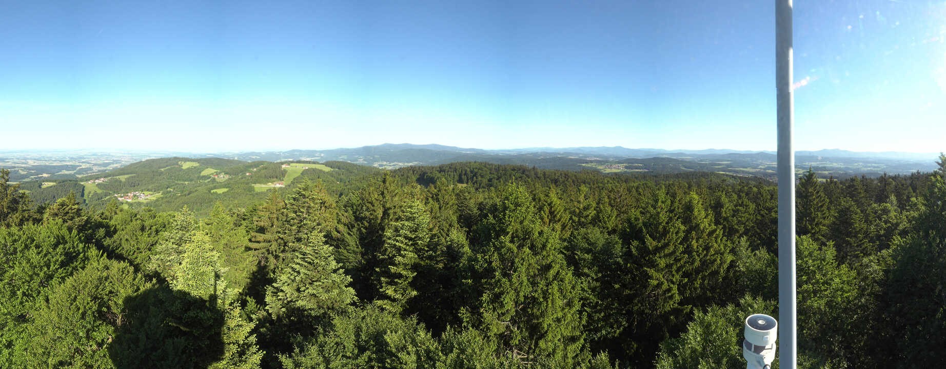 Archived image Webcam Lookout tower at Brotjacklriegel
