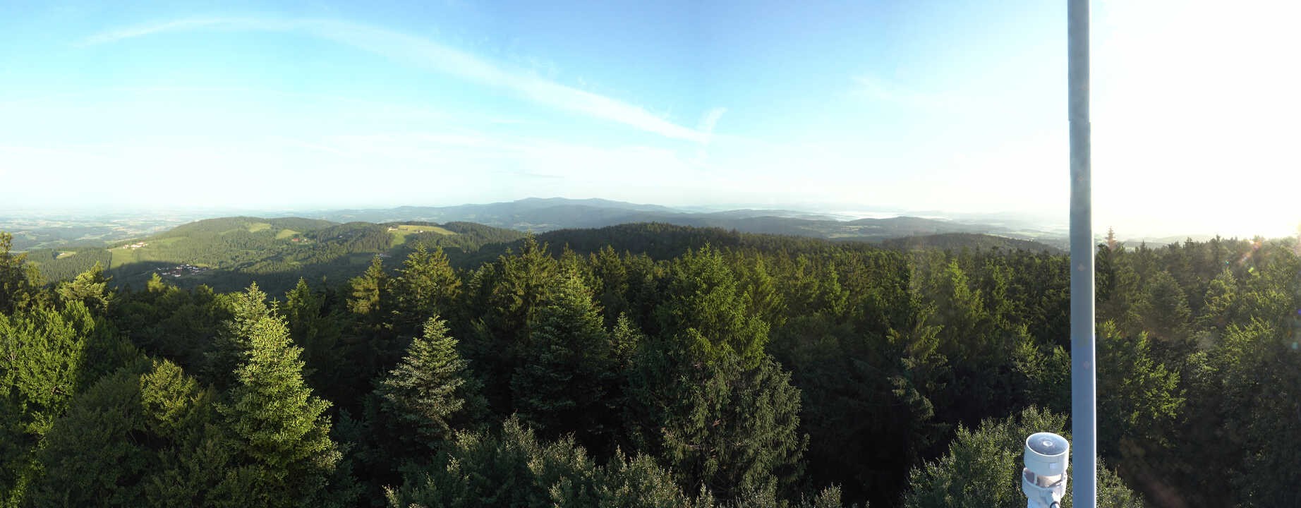 Archived image Webcam Lookout tower at Brotjacklriegel