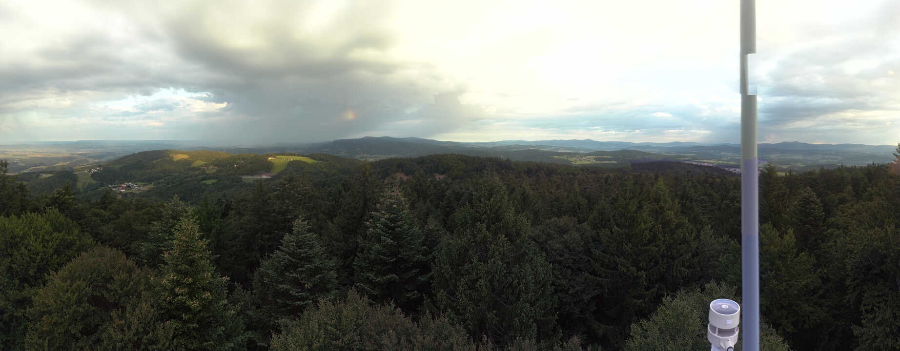 Archived image Webcam Lookout tower at Brotjacklriegel