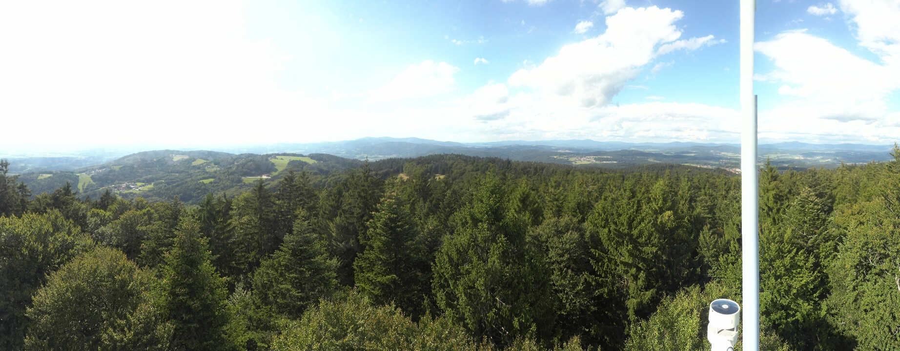 Archived image Webcam Lookout tower at Brotjacklriegel