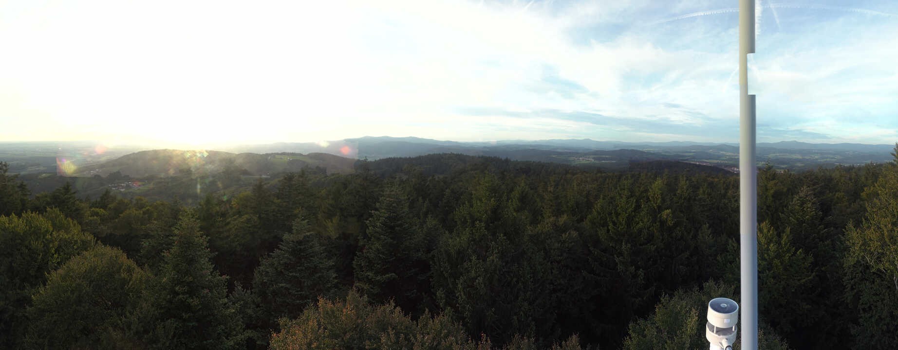 Archived image Webcam Lookout tower at Brotjacklriegel
