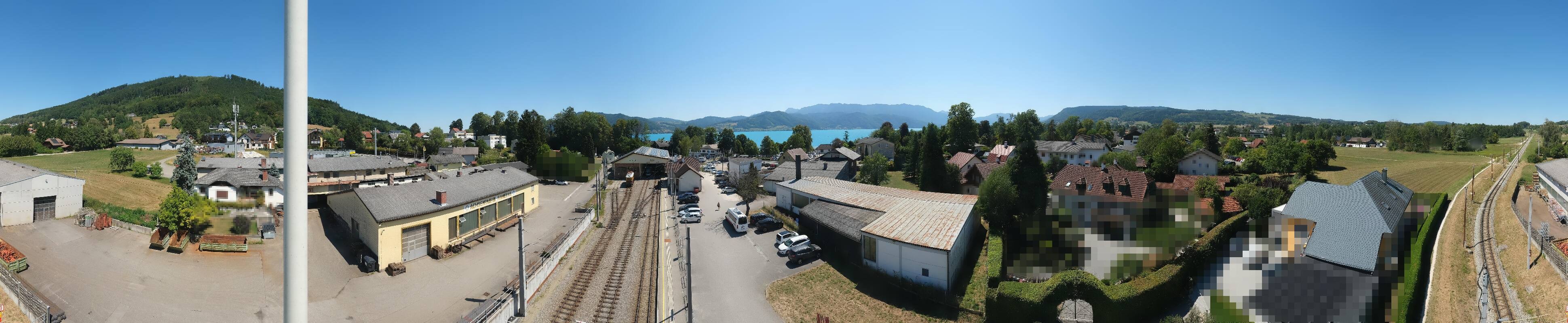 Archived image Webcam Train station at Attersee
