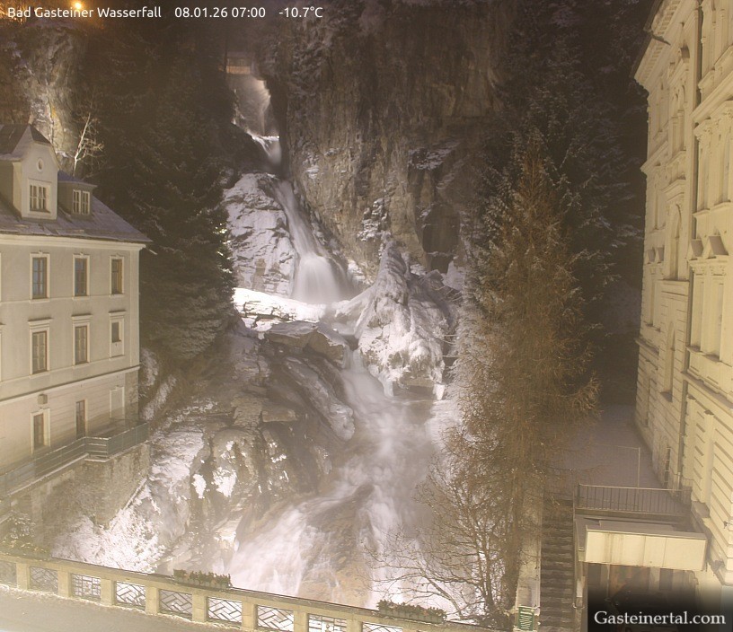 Archived image Webcam Waterfall in Bad Gastein