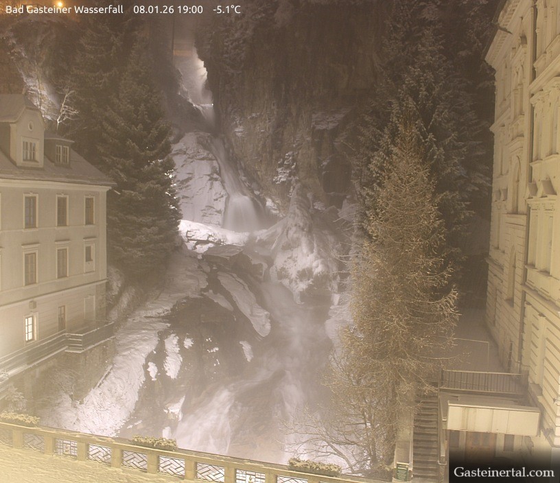 Archived image Webcam Waterfall in Bad Gastein