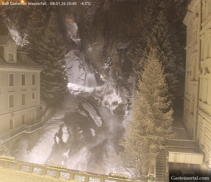 Archived image Webcam Waterfall in Bad Gastein
