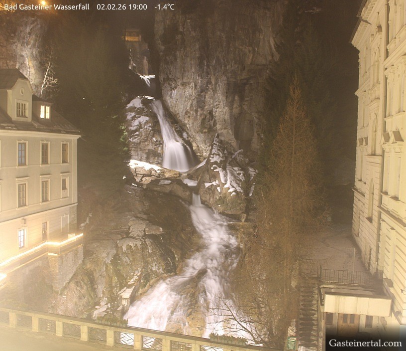 Archived image Webcam Waterfall in Bad Gastein
