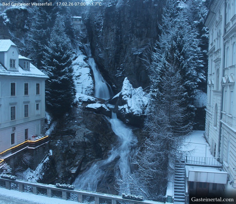 Archived image Webcam Waterfall in Bad Gastein