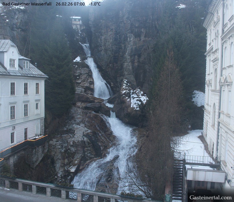 Archived image Webcam Waterfall in Bad Gastein