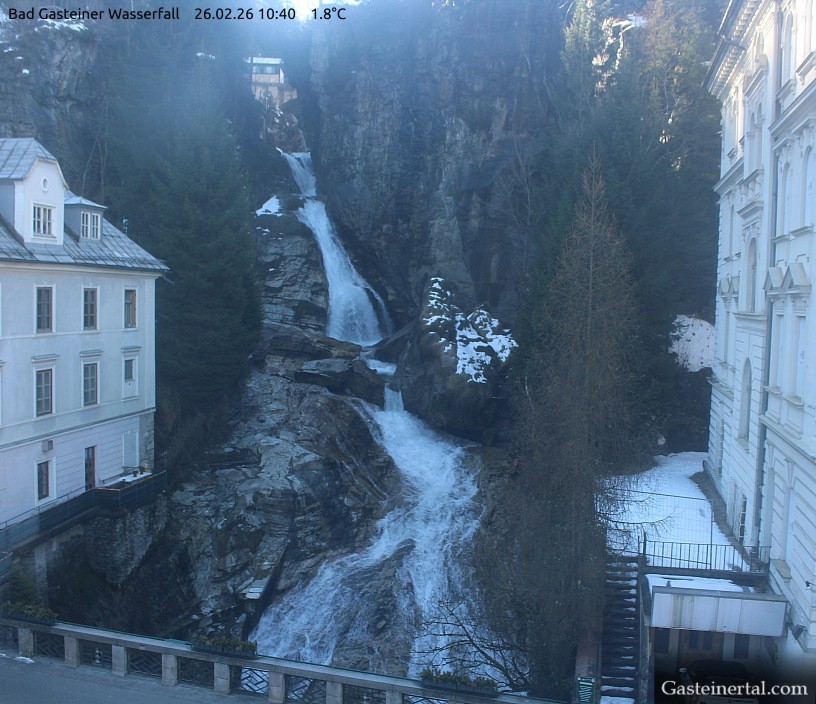 Archived image Webcam Waterfall in Bad Gastein