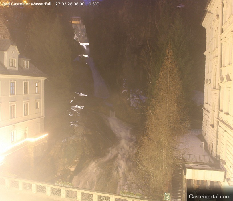 Archived image Webcam Waterfall in Bad Gastein