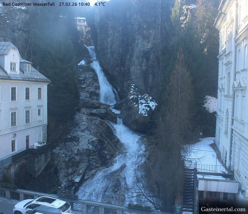 Archived image Webcam Waterfall in Bad Gastein