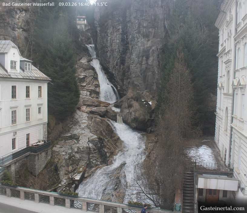 Archived image Webcam Waterfall in Bad Gastein