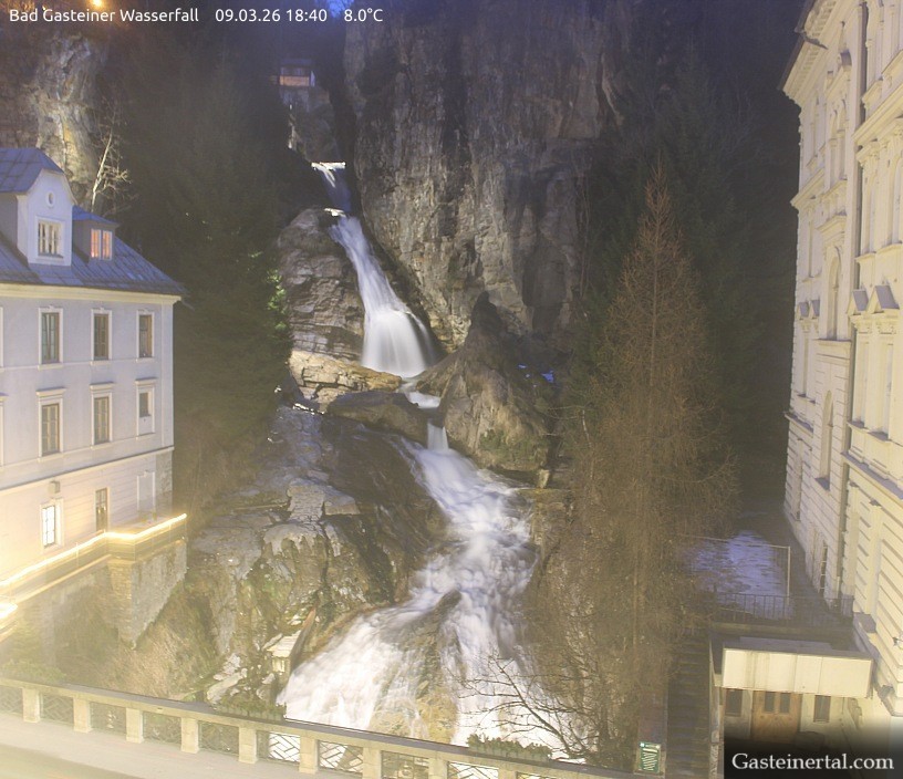 Archived image Webcam Waterfall in Bad Gastein