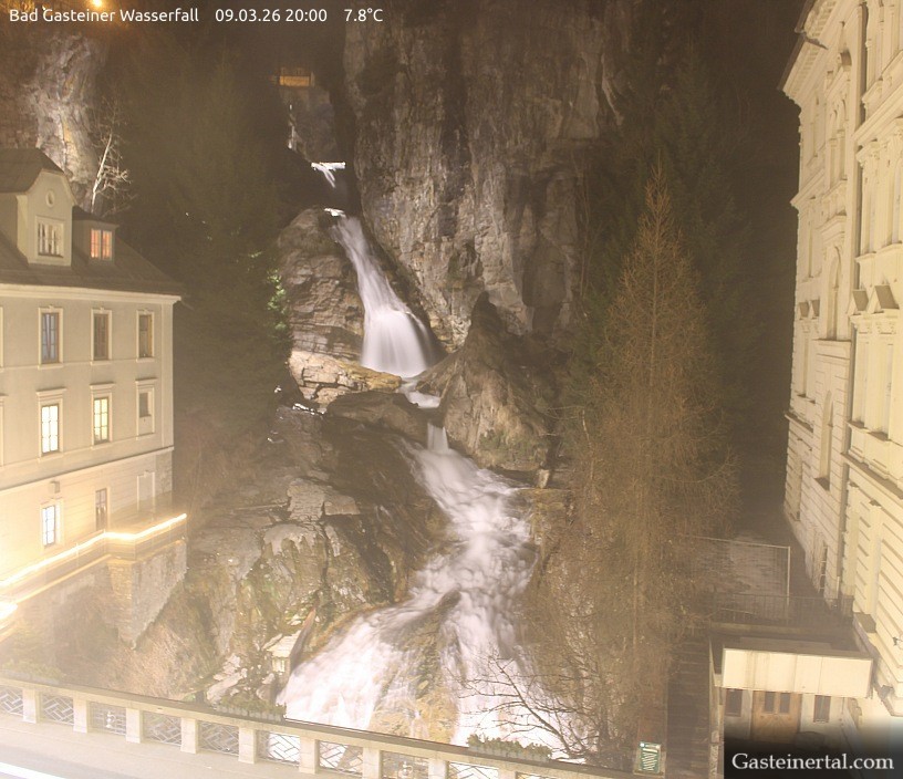 Archived image Webcam Waterfall in Bad Gastein