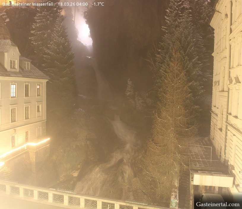 Archived image Webcam Waterfall in Bad Gastein