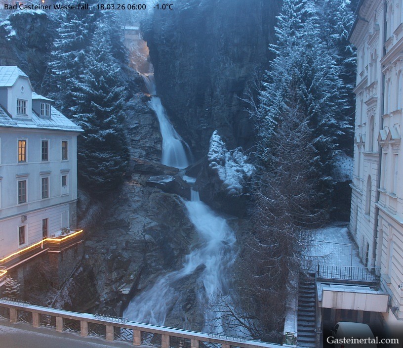 Archived image Webcam Waterfall in Bad Gastein