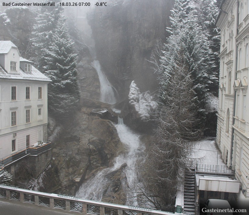 Archived image Webcam Waterfall in Bad Gastein
