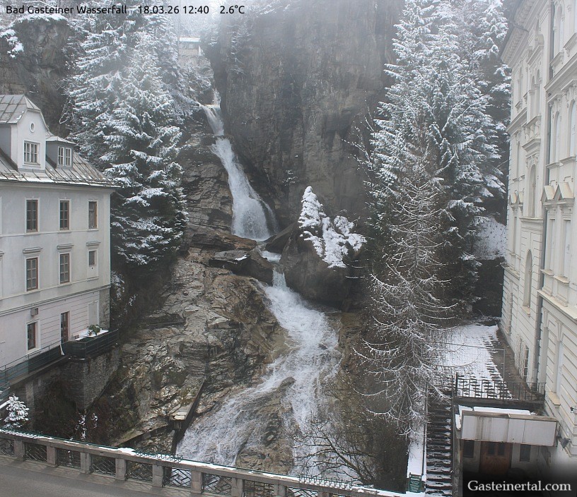 Archived image Webcam Waterfall in Bad Gastein