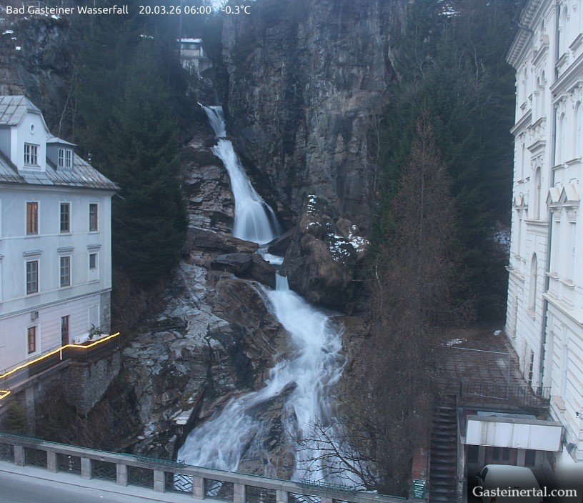 Archived image Webcam Waterfall in Bad Gastein