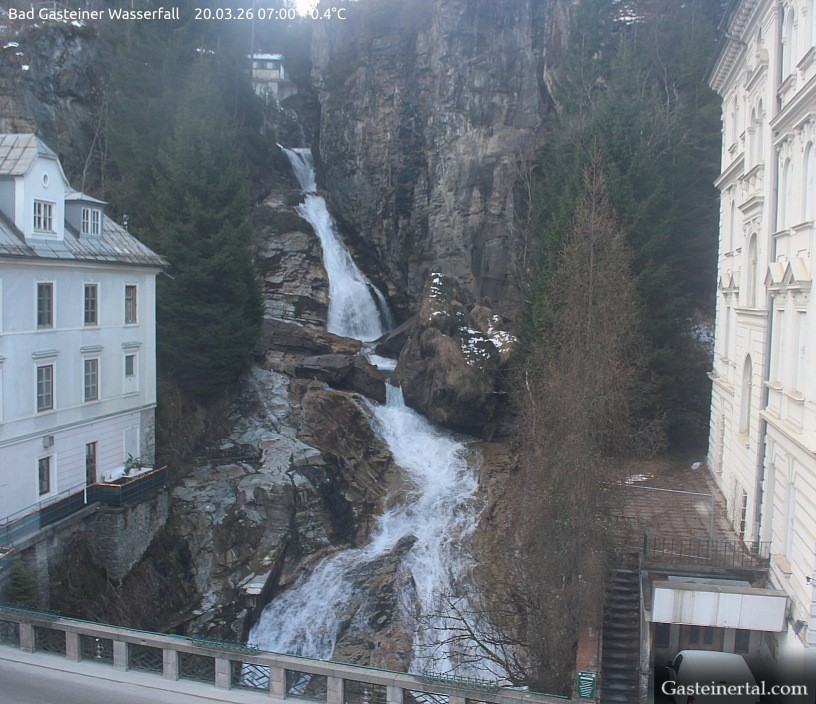 Archived image Webcam Waterfall in Bad Gastein
