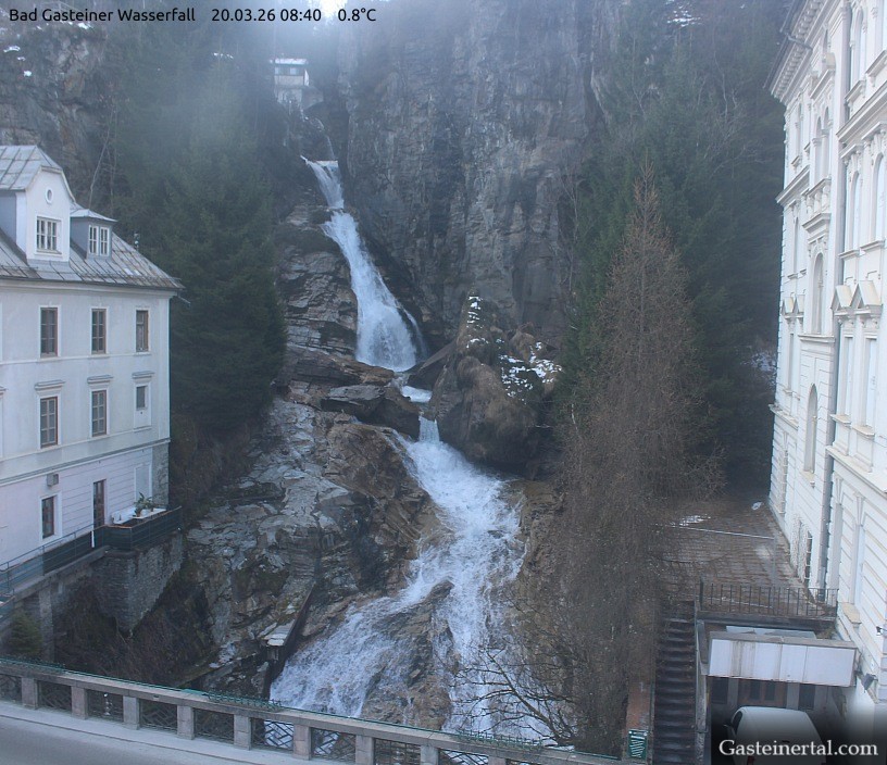 Archived image Webcam Waterfall in Bad Gastein