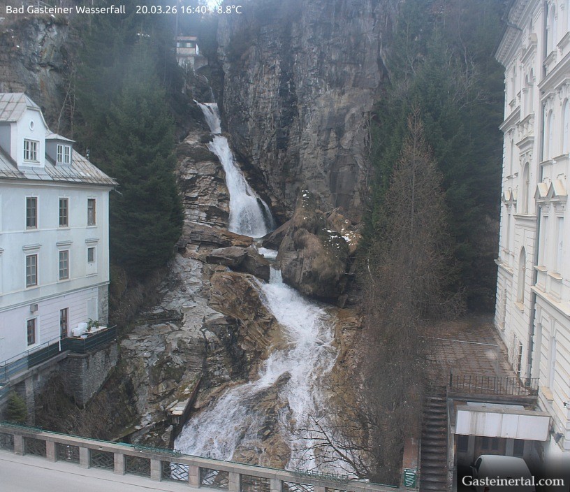 Archived image Webcam Waterfall in Bad Gastein