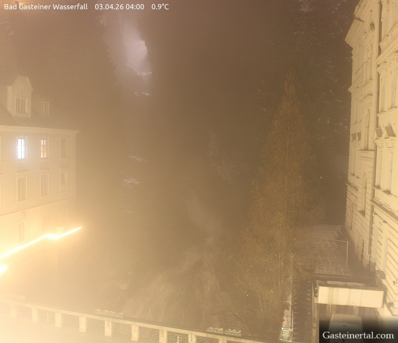 Archived image Webcam Waterfall in Bad Gastein