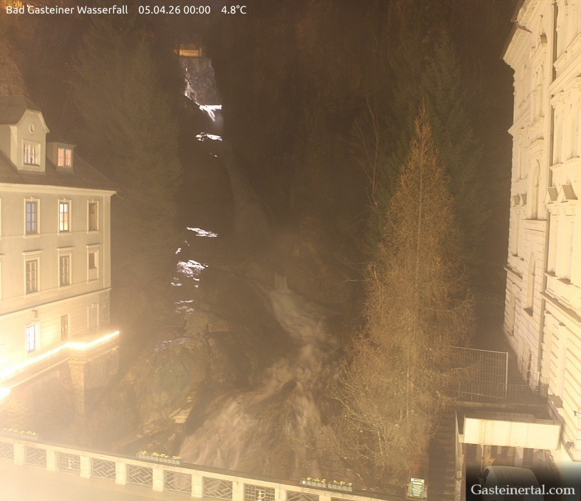 Archived image Webcam Waterfall in Bad Gastein