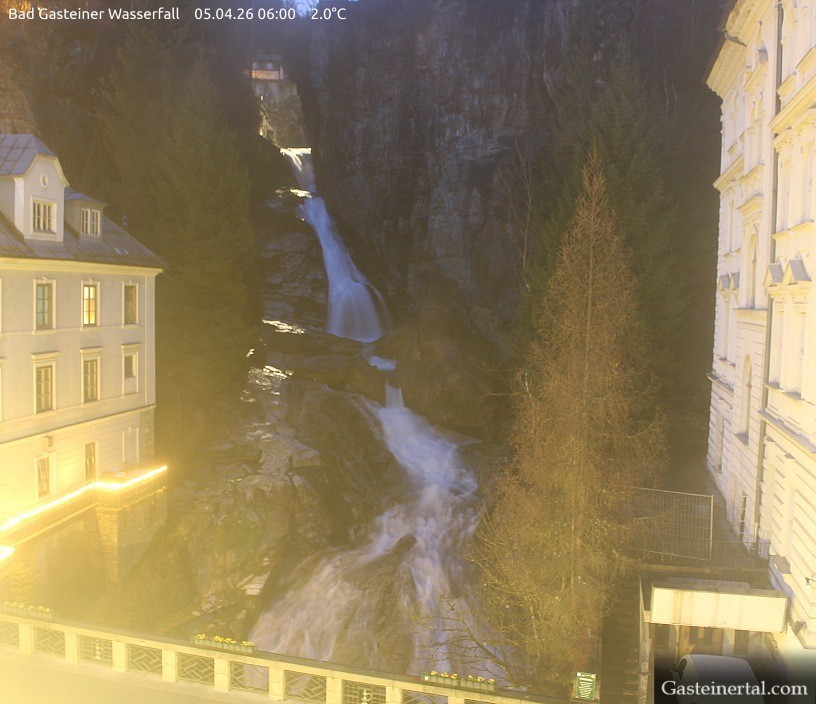 Archived image Webcam Waterfall in Bad Gastein