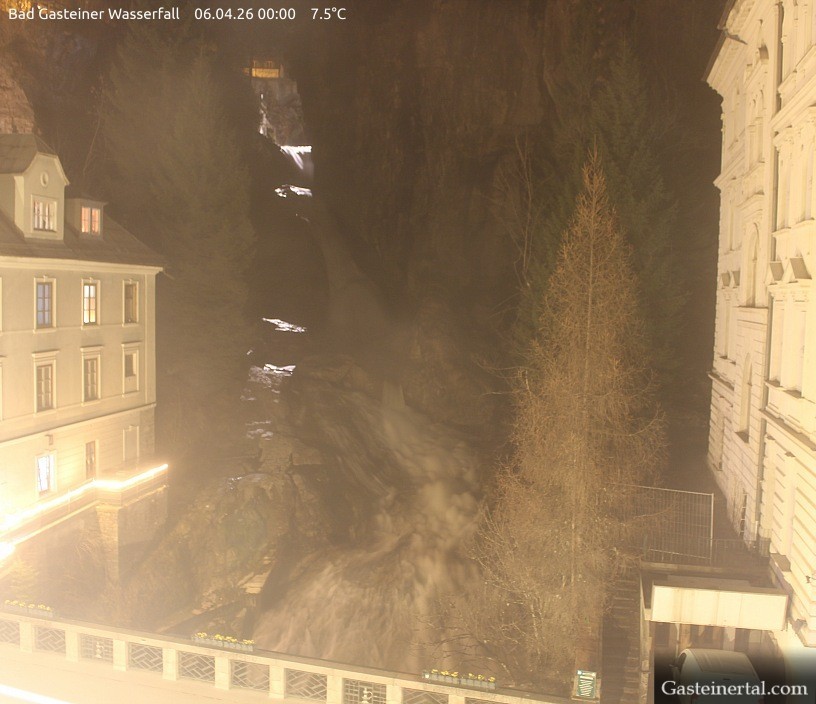Archived image Webcam Waterfall in Bad Gastein