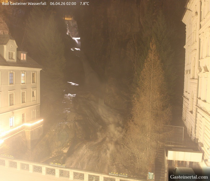 Archived image Webcam Waterfall in Bad Gastein
