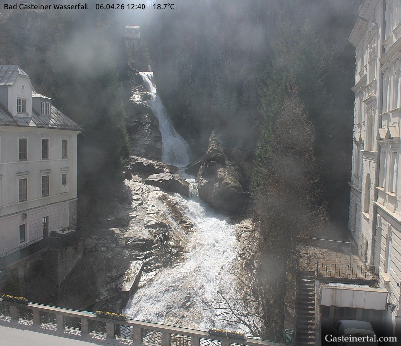 Archived image Webcam Waterfall in Bad Gastein