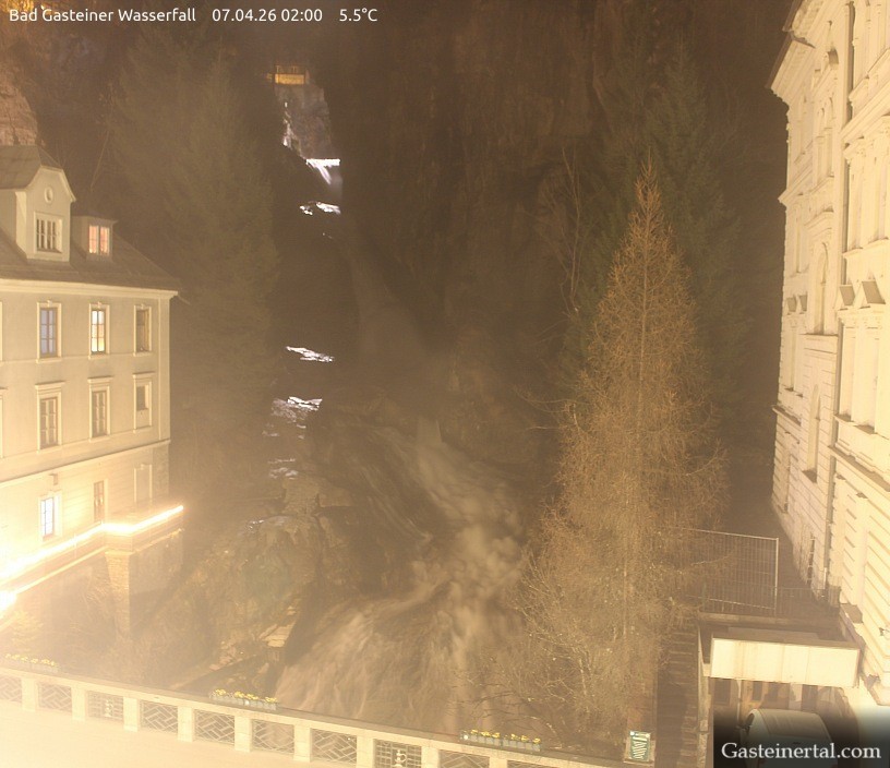 Archived image Webcam Waterfall in Bad Gastein