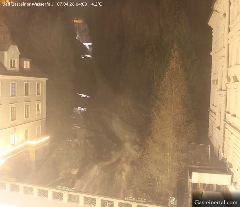 Archived image Webcam Waterfall in Bad Gastein