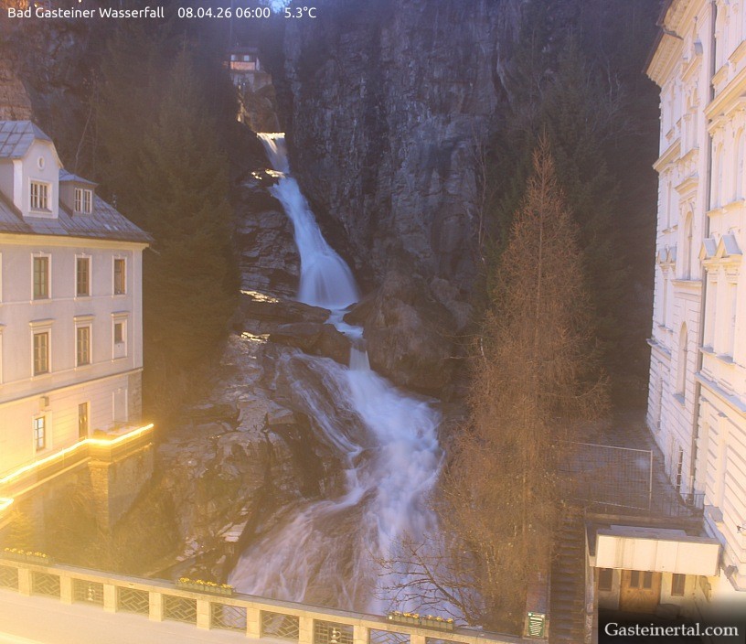 Archived image Webcam Waterfall in Bad Gastein