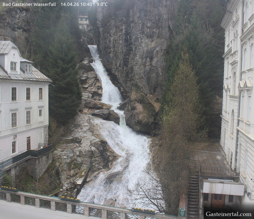 Archived image Webcam Waterfall in Bad Gastein