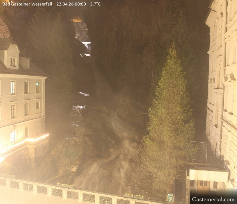 Archived image Webcam Waterfall in Bad Gastein