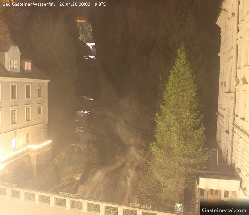 Archived image Webcam Waterfall in Bad Gastein