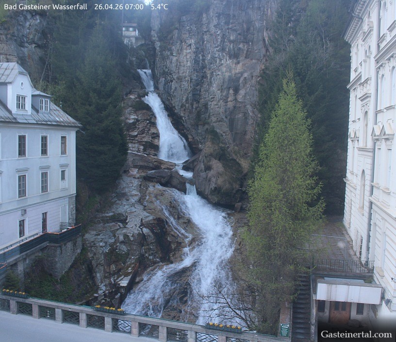 Archived image Webcam Waterfall in Bad Gastein