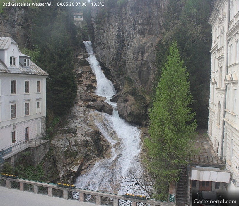 Archived image Webcam Waterfall in Bad Gastein