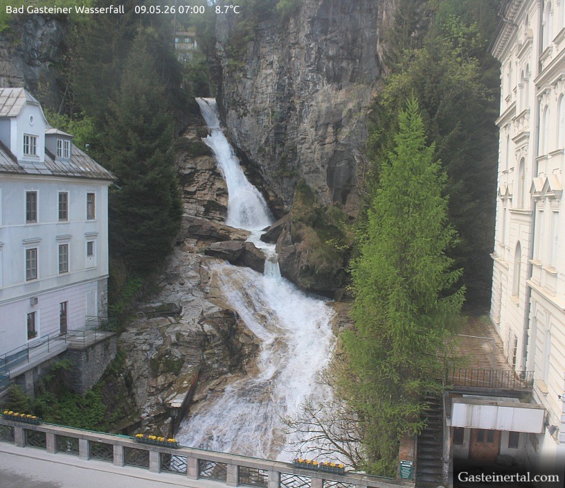 Archived image Webcam Waterfall in Bad Gastein