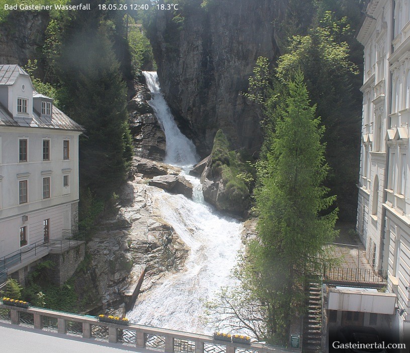 Archived image Webcam Waterfall in Bad Gastein