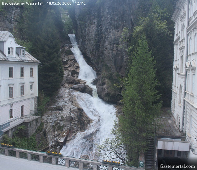 Archived image Webcam Waterfall in Bad Gastein