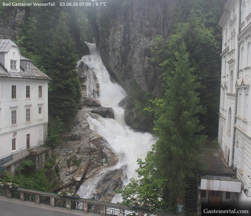 Archived image Webcam Waterfall in Bad Gastein