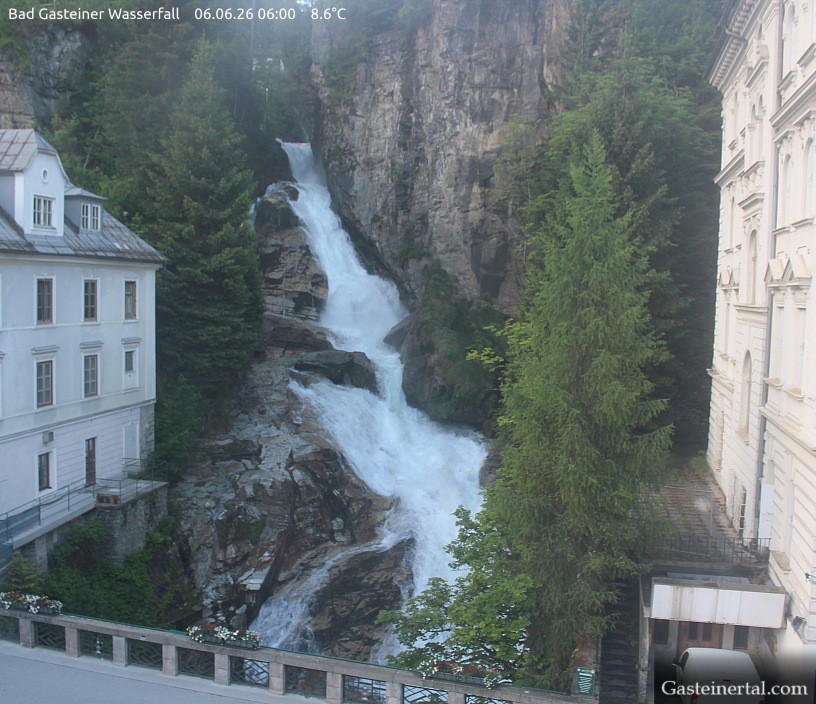 Archived image Webcam Waterfall in Bad Gastein