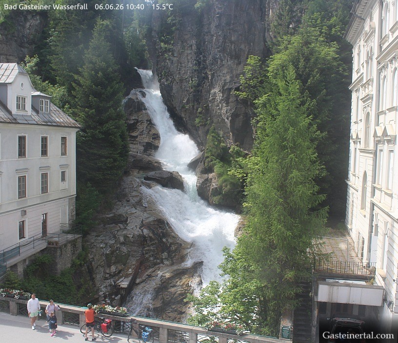 Archived image Webcam Waterfall in Bad Gastein